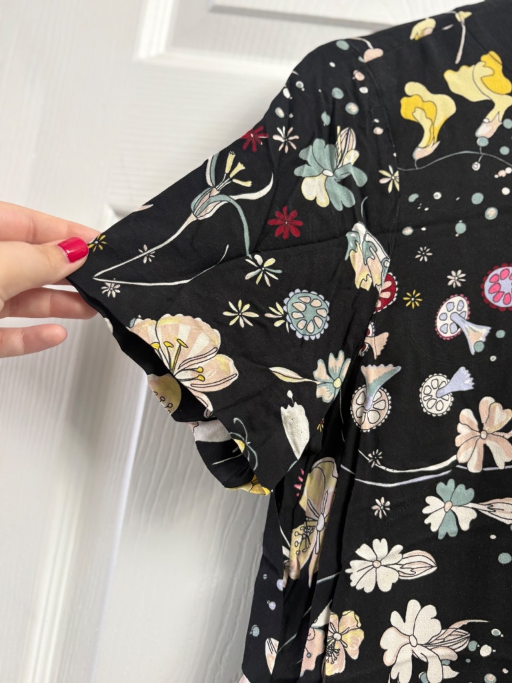 Women's Navy Blue Floral Print H&M Mini Dress - Picture 4 of 7